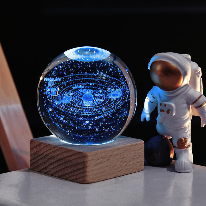 Nattlampa Kristallkula 3D Galaxy |