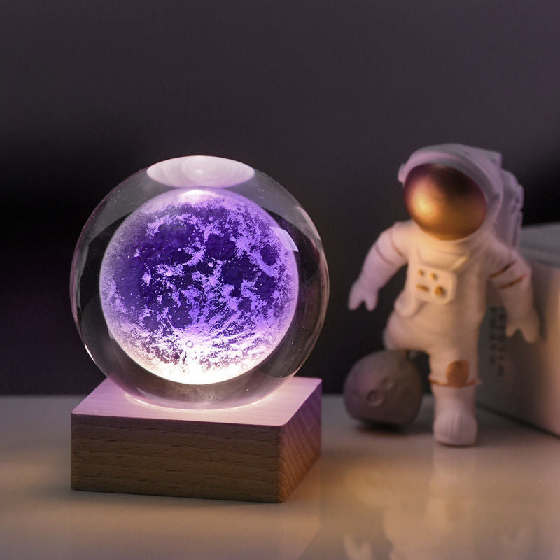 Nattlampa Kristallkula 3D Galaxy |