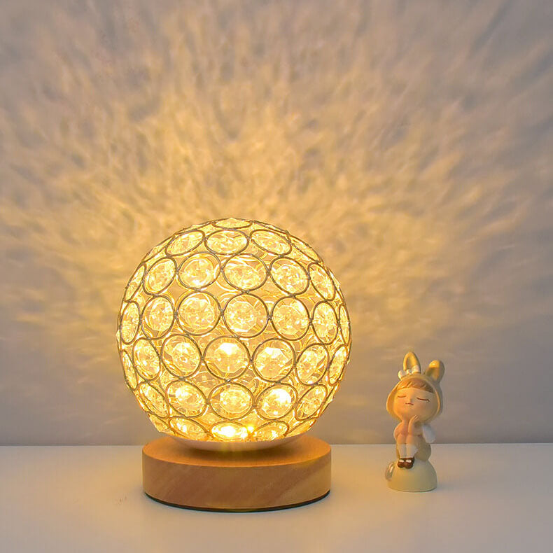 Modern Minimalistisk Rund USB Uppladdningsbar LED Nattlampa Bordslampa