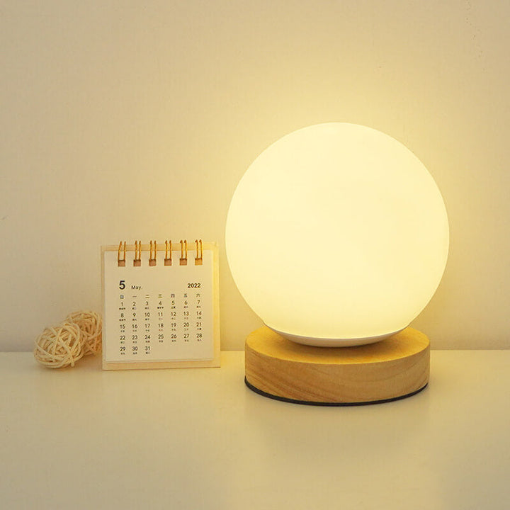 Modern Minimalistisk Rund USB Uppladdningsbar LED Nattlampa Bordslampa