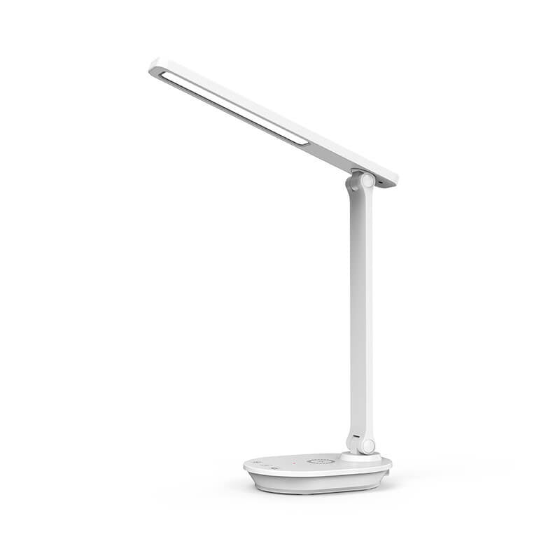 Modern dubbel vikbar ögonvård trådlös uppladdningsbar LED skrivbordslampa