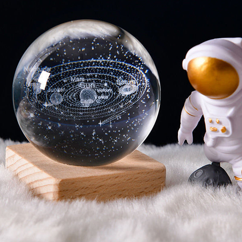 Nattlampa Kristallkula 3D Galaxy |