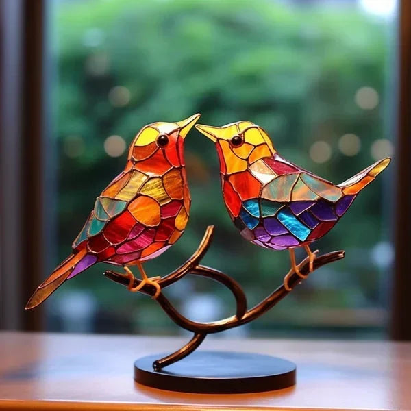 VitraGlow Hantverkad färgad Borddekoration | Konstnärlig Lyx Ornament