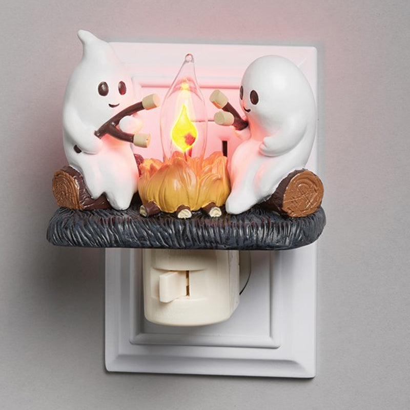 Spöklika Lägereld Blinkande Nattlampor
