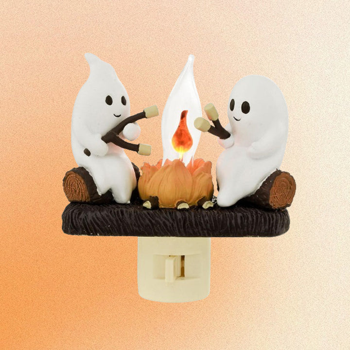 Spöklikt Lägereld Blinkande Nattljus