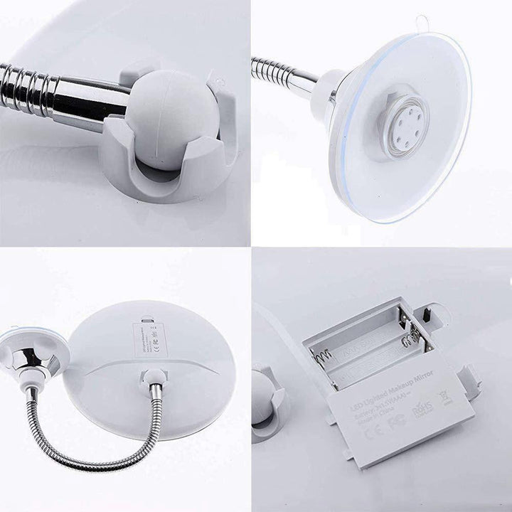 10x Zoom LED Makeup Spegel