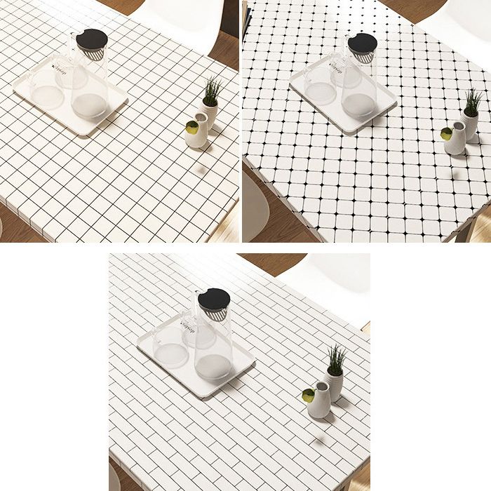Vit Peel &amp; Stick Tile Spegel Plast Rutmönster Tapet för Kök och Badrum