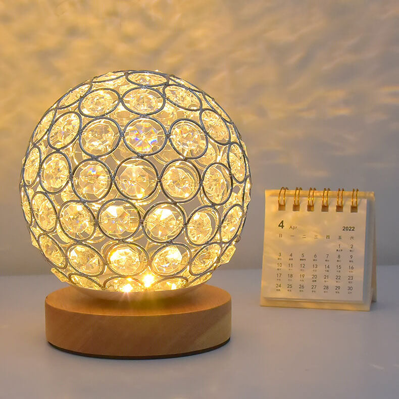 Modern Minimalist Rund USB-laddningsbar LED-bordslampa