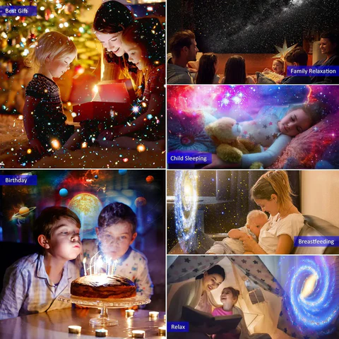 13-i-1 Galaxy Nattlampa &amp; Projektor – Orion