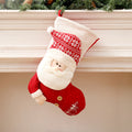 Stickad julstrumpa med tomte