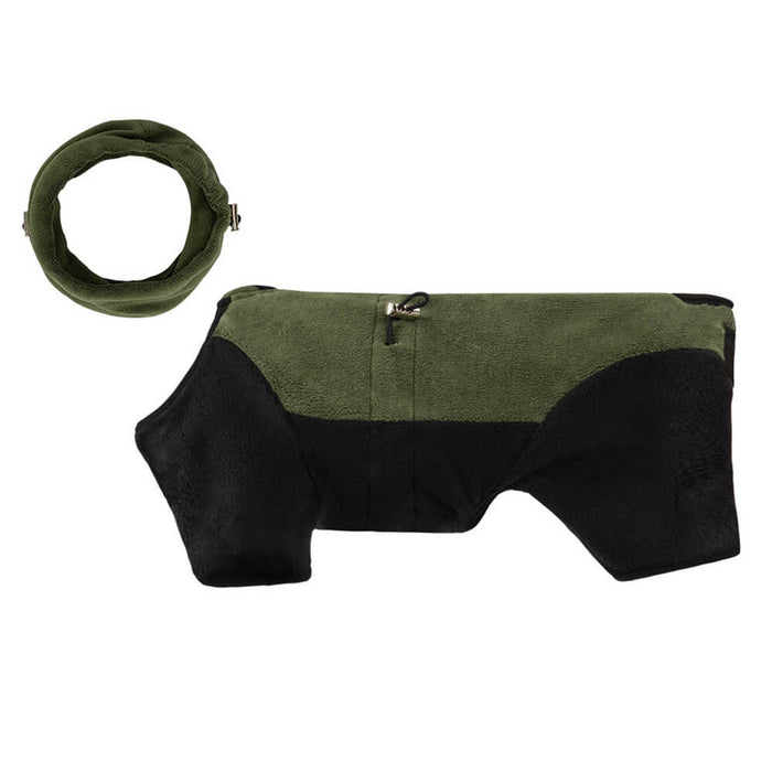 Full Protection Polar Fleece Hundoverall med Avtagbar Krage