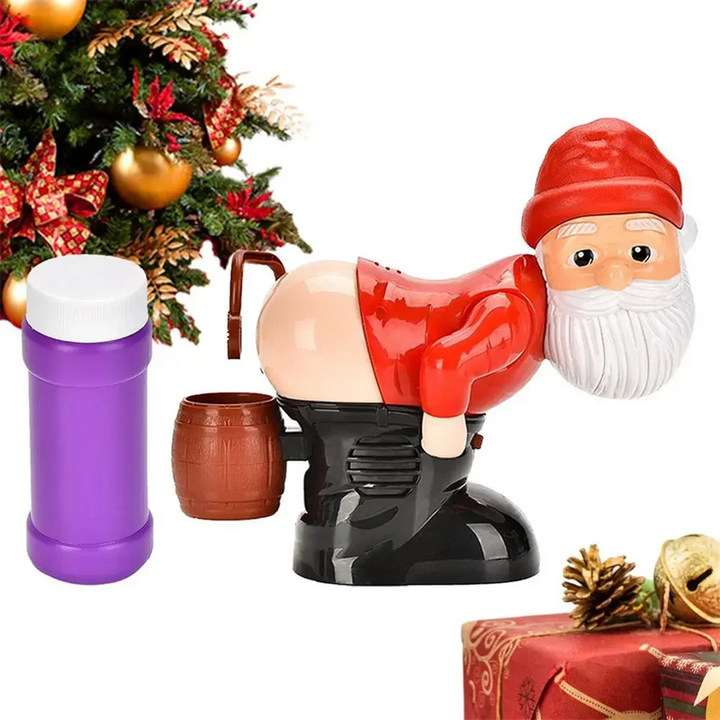 Tomte som blåser såpbubblor