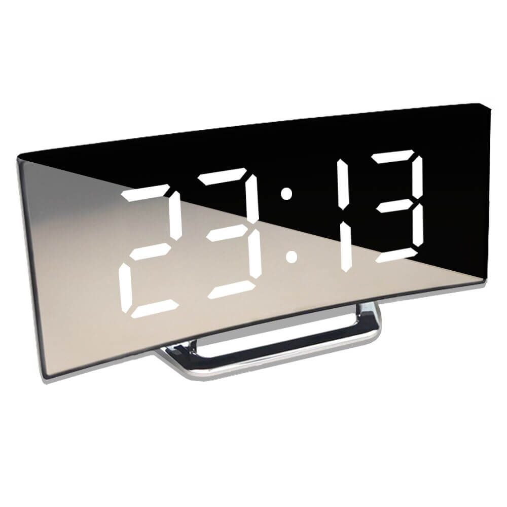 Böjd LED Digital Väckarklocka - Rass