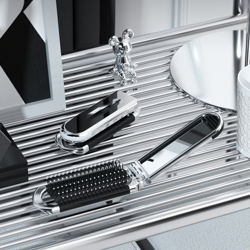 MirrorFlex Resemirror Hårborste | Fällbar &amp; Kompakt | Praktisk Styling på Språng