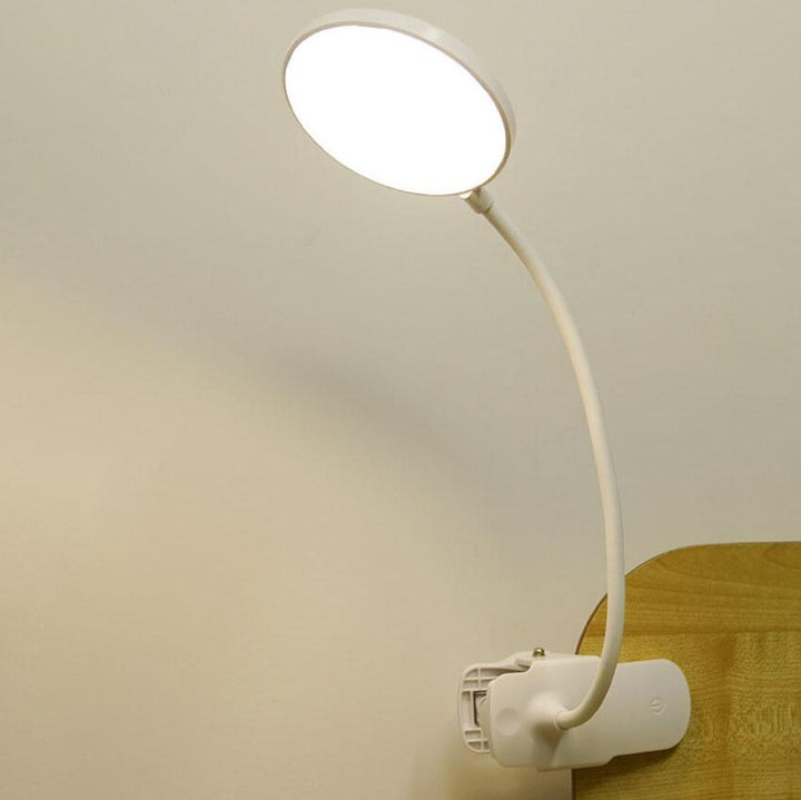 Enkel LED Clip Skrivbordslampa Återuppladdningsbar Ögonvänlig Nattlampa