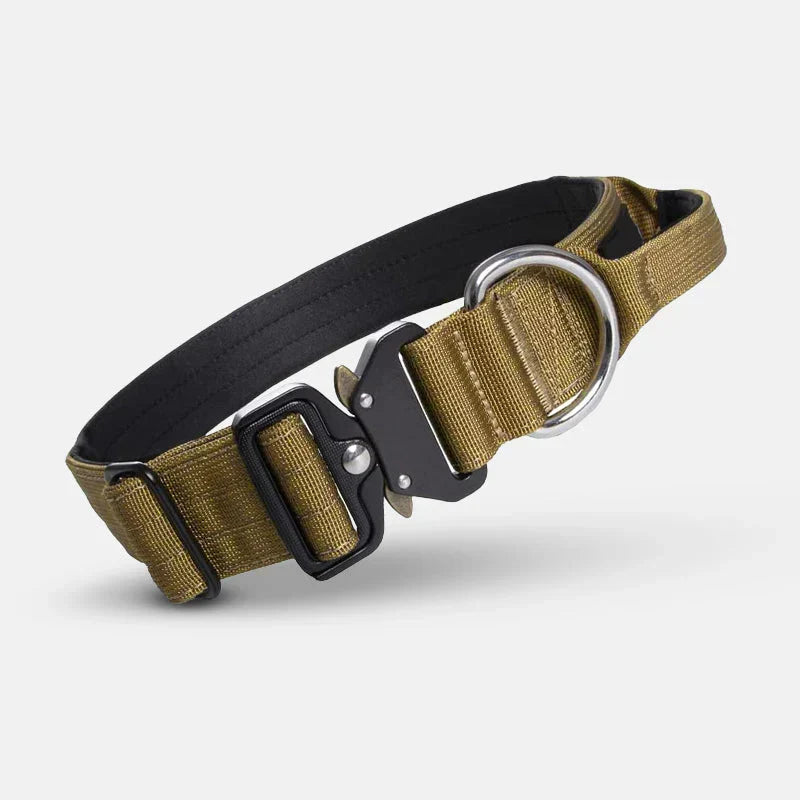 Taktisk Hundhalsband med Handtag – GripMaster
