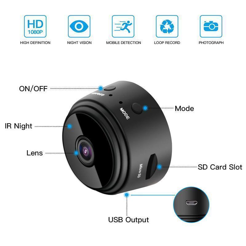 1080p Magnetisk WiFi Mini Kamera - Husvagn Backkamera