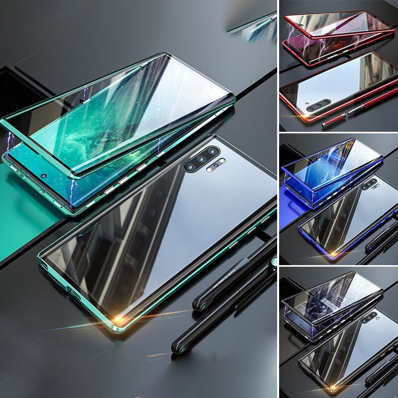 Magnetiskt härdat glas dubbelsidigt mobilskal för Samsung