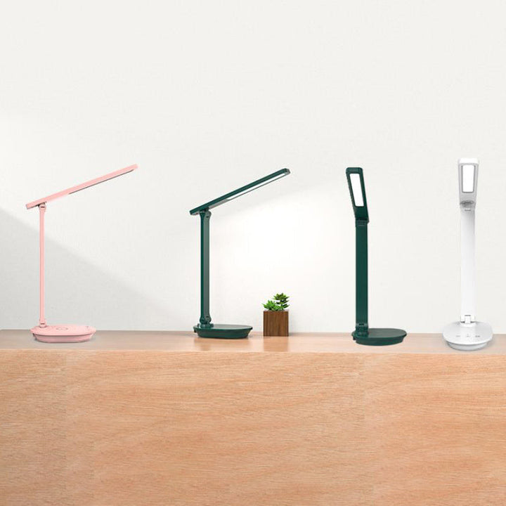 Modern dubbel vikbar ögonvård trådlös uppladdningsbar LED skrivbordslampa