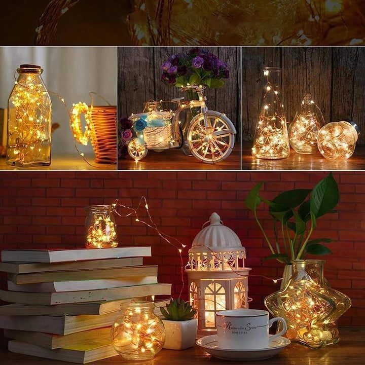 LED Vinflaskelampor Kork Nattlampa DIY Dekor Lyft - 5/10ST