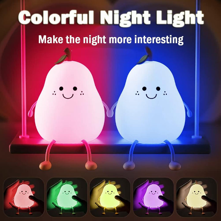 Chic PearGlow Nattlampa med USB-laddare och Varm Vit Ljus