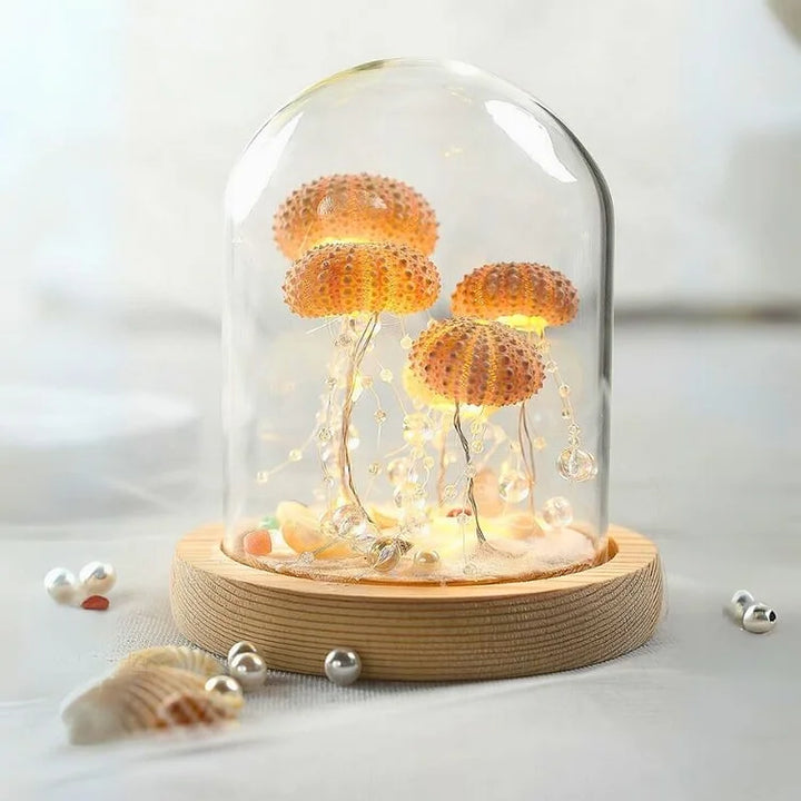 LumiCraft – Unik DIY bordslampa med naturlig sjöborre för en mysig inredning
