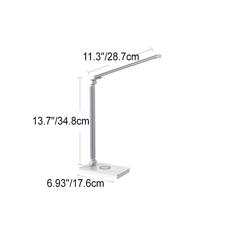 Minimalistisk Intelligent Fyrkantig Fällbar USB LED Skrivbordslampa