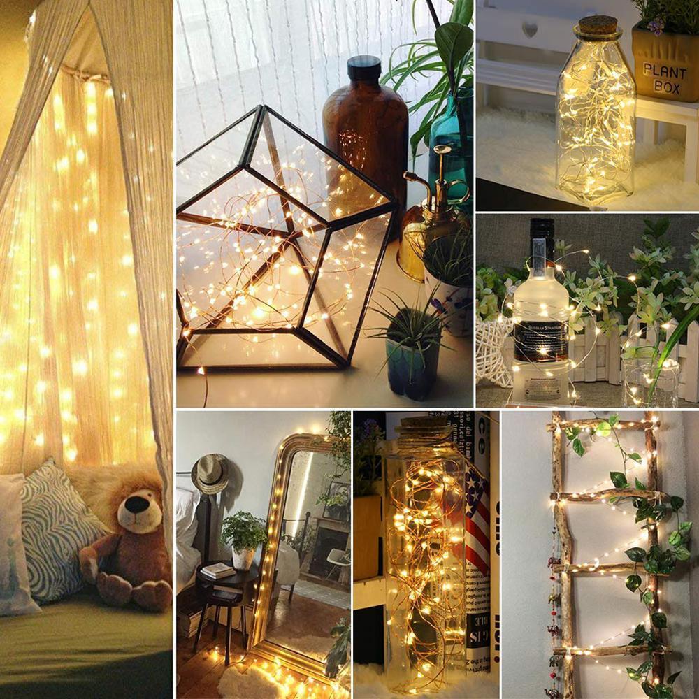LED Vinflaskelampor Kork Nattlampa DIY Dekor Lyft - 5/10ST