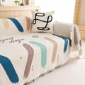 Lumiere Abstract Tasseled Sofa Cover