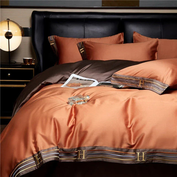 Lyxigt Satin Sängkläder 4-delars Set - OpulenceSleep