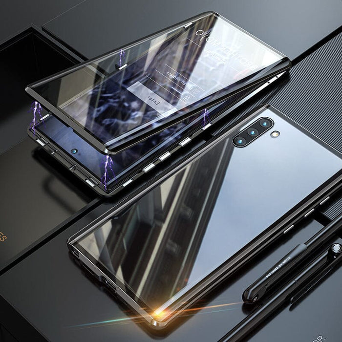 Magnetiskt härdat glas dubbelsidigt mobilskal för Samsung