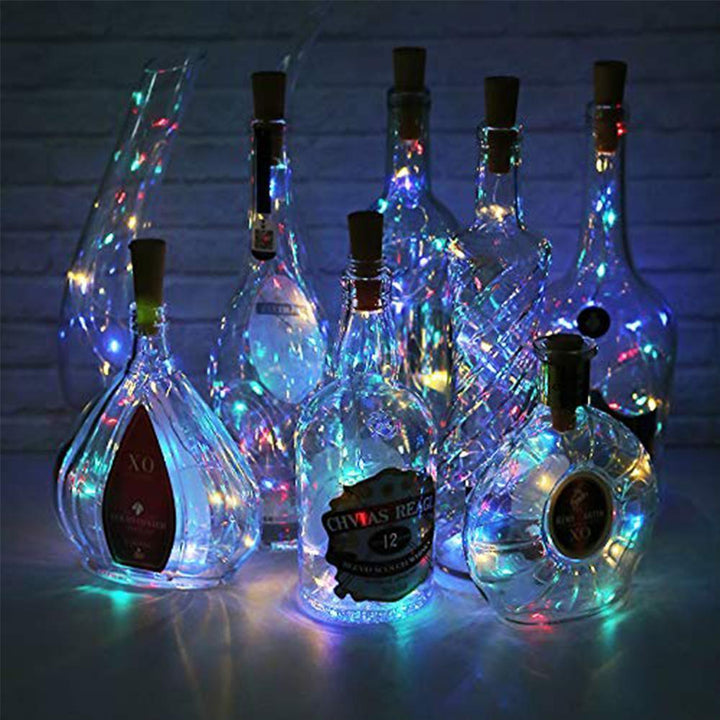 5 stycken LED-flaskljus nattljus gjort av kork presentdekoration |