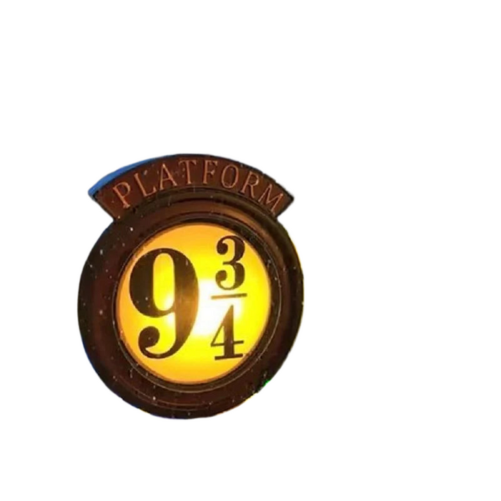 Harry Potter 9 3/4 Figur Nattlamp LED Magiska Vägglampor Plattform Hogwarts 3D Lampa Harrys Rumsdekoration Barns Födelsedagspresent