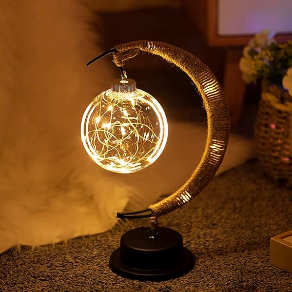 LED Lunar Lamp - Förhäxad Månljus Nattlampa för Sovrum, Barnrum &amp; Heminredning