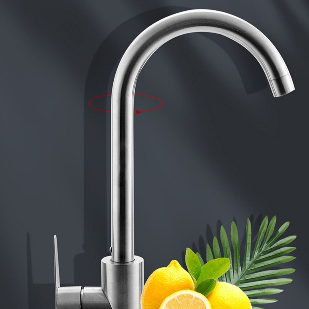 Modern Bar Prep Spegel Rostfritt Stål med Kran Arbetsstation Rack