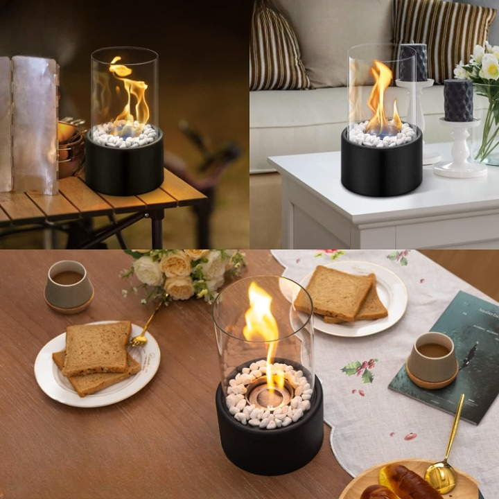 Bärbar eldkälla för en mysig atmosfär | Elegant &amp; modern bordseldkopp - Shakti