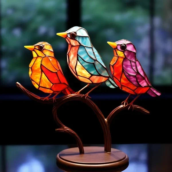 VitraGlow Hantverkad färgad Borddekoration | Konstnärlig Lyx Ornament