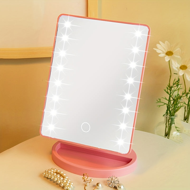 GlowPerfect - Bärbar Makeup Spegel med 16 LED-lampor