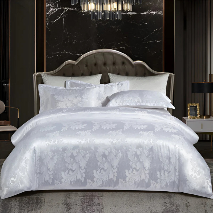 Ljuvlig Satin Duvet Cover med Blommönster