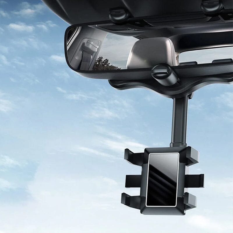 Multifunktionell 360 Rotbar Bilbackspegshållare för Mobiltelefon