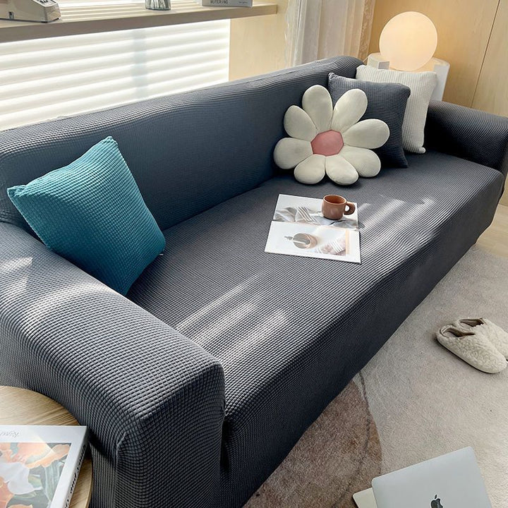 Texturerad Stretch Sofföverdrag | Halkfritt, Maskintvättbart &amp; Skyddande för 1-sits, 2-sits och 3-sits soffor
