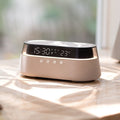 Nattlampa Trådlös Laddningsväckarklocka Retro Bluetooth Högtalare