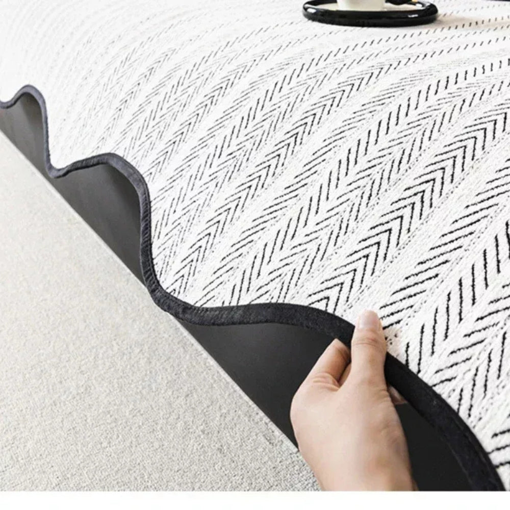 Aurivelle Herringbone Scallop Edge Sofföverdrag