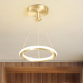 Samtida Nordisk Rund Metall Silika LED Semi-Flush Mount Taklampa för Korridor