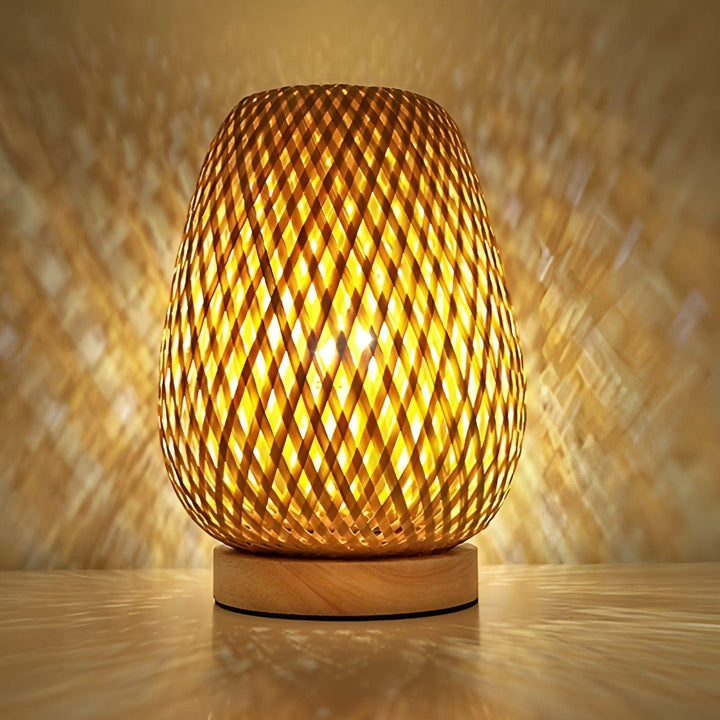 Aura Lampa - Bambu USB-driven Bordslampa för Sovrummet