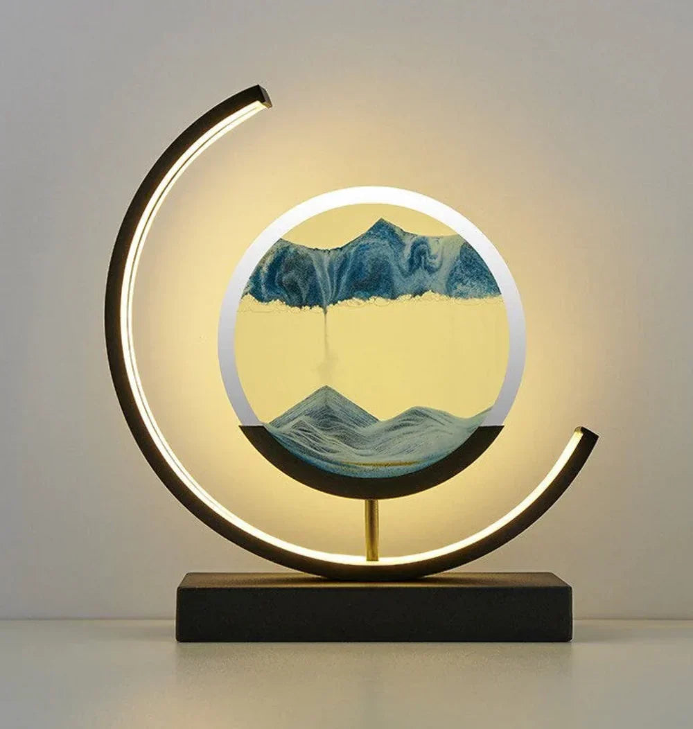 Balance Sand Art Lamp | Bästa Lava Lampor-Inspirerad Rymdlampa, Cool LED Nattljus för Avkopplande Sovrum &amp; Vardagsrum Dekor