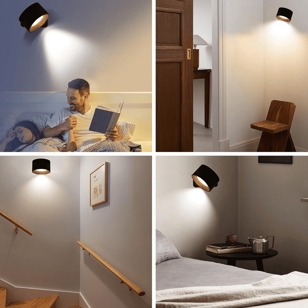 FlexiLamp – Trådlös, uppladdningsbar vägglampa med 360° rotation