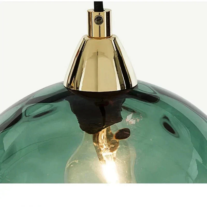Glasora Pendellampa - Transparent Glasboll med LED-belysning
