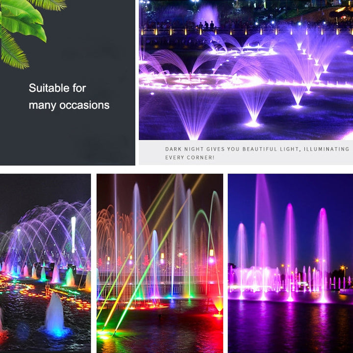 6W Landskaps färgändrande ring LED Aluminiumlegering Underwater Fountain Light (färgändrande)