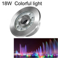 18W Landskapsfärgad färgändringsring LED Rostfritt Stål Underwater Fountain Light (färgglad)